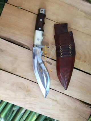 6" American Rosewood & Bone Handle Khukuri