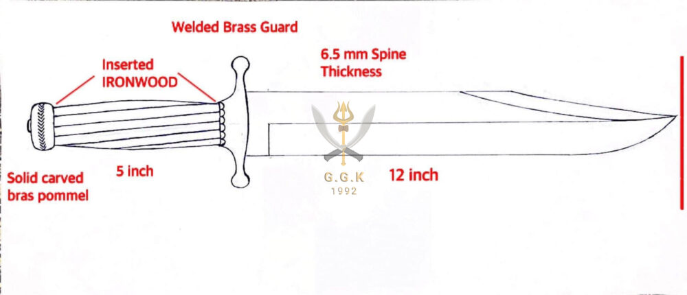 12 Inch Bowie knifes